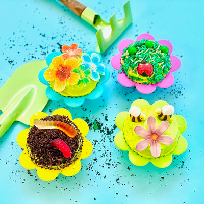 Garden themed cupcake kit from Kids cake boxes